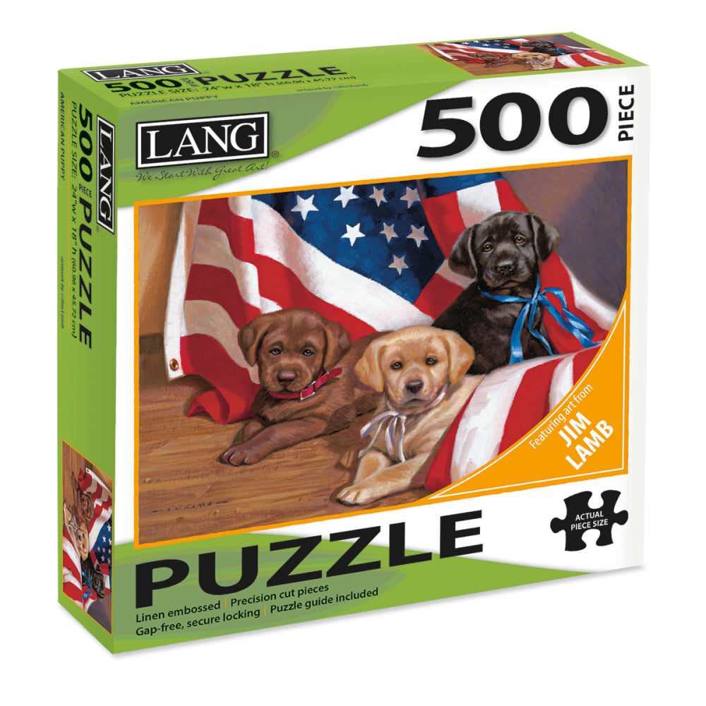 Lang 500-Piece Jigsaw Puzzle, American Puppy