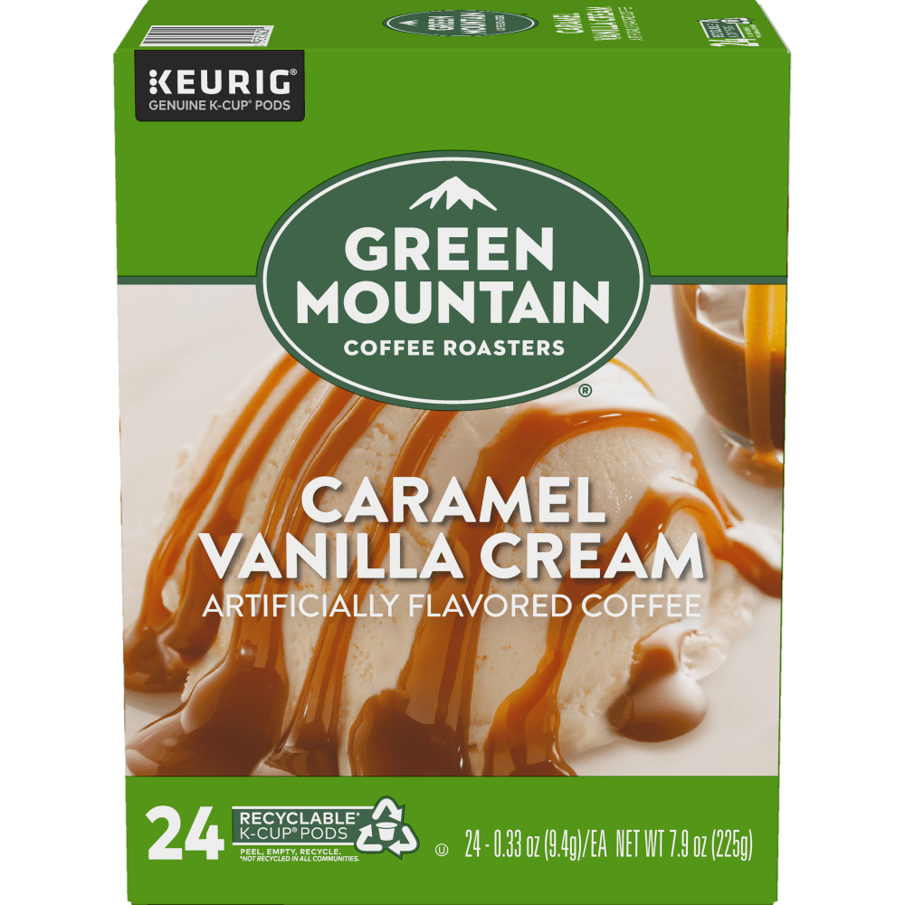 Green Mountain Coffee Single-Serve Coffee K-Cup, Caramel Vanilla, Carton Of 96, 4 x 24 Per Box