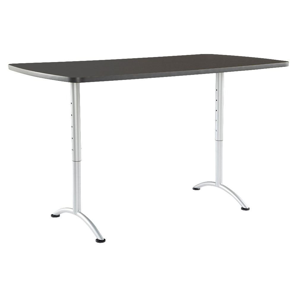 Iceberg IndestrucTable TOO Adjustable Height Utility Table, Rectangle, Graphite
