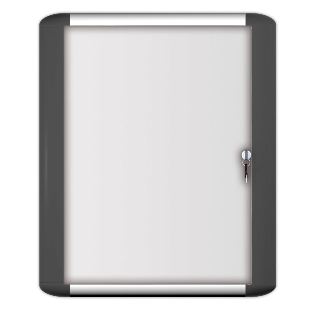 MasterVision Platinum Pure Magnetic Dry-Erase Enclosed Whiteboard, Swinging Door, 36in x 48in, Aluminum Frame With Silver Finish