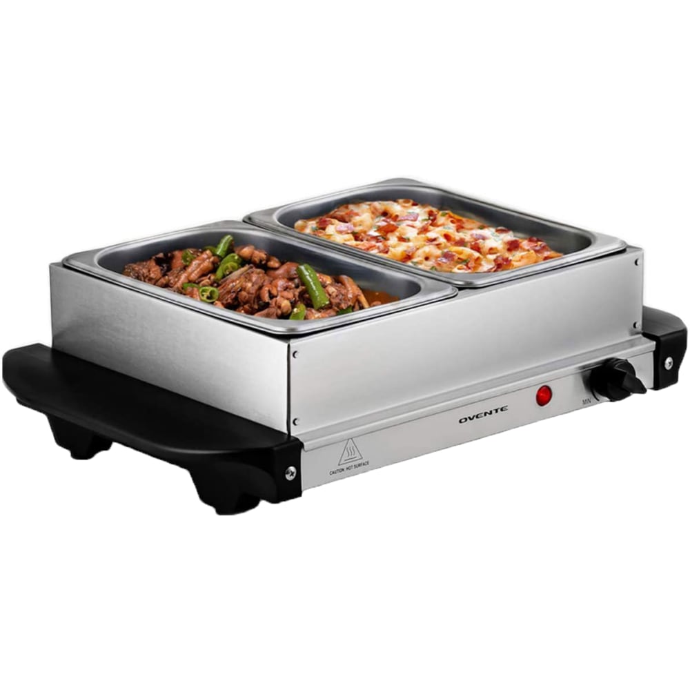 Ovente FW152S Electric Food Buffet Server & Warmer, Silver