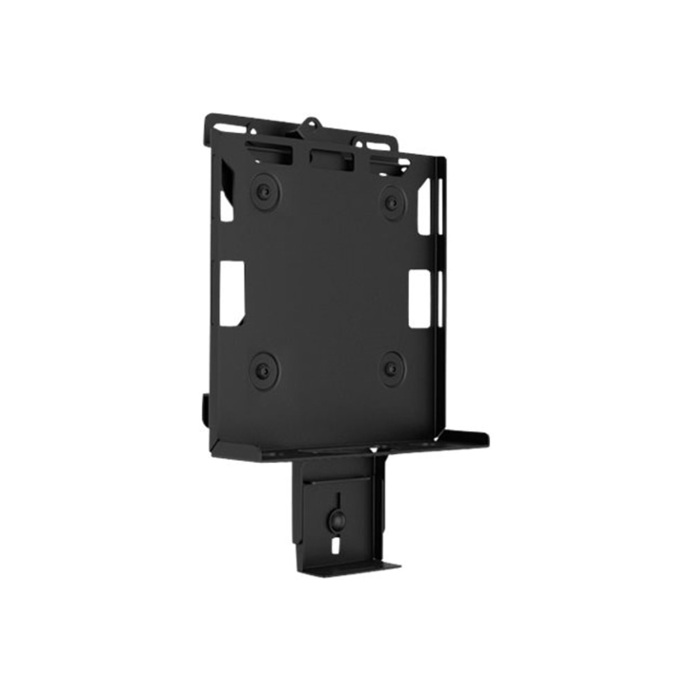 Chief PAC261D - Mounting kit (mounting plate, straps, 2 pole support brackets) - for digital player - black wrinkle - mounting interface: 100 x 100 mm - wall-mountable, on the TV, pole mount