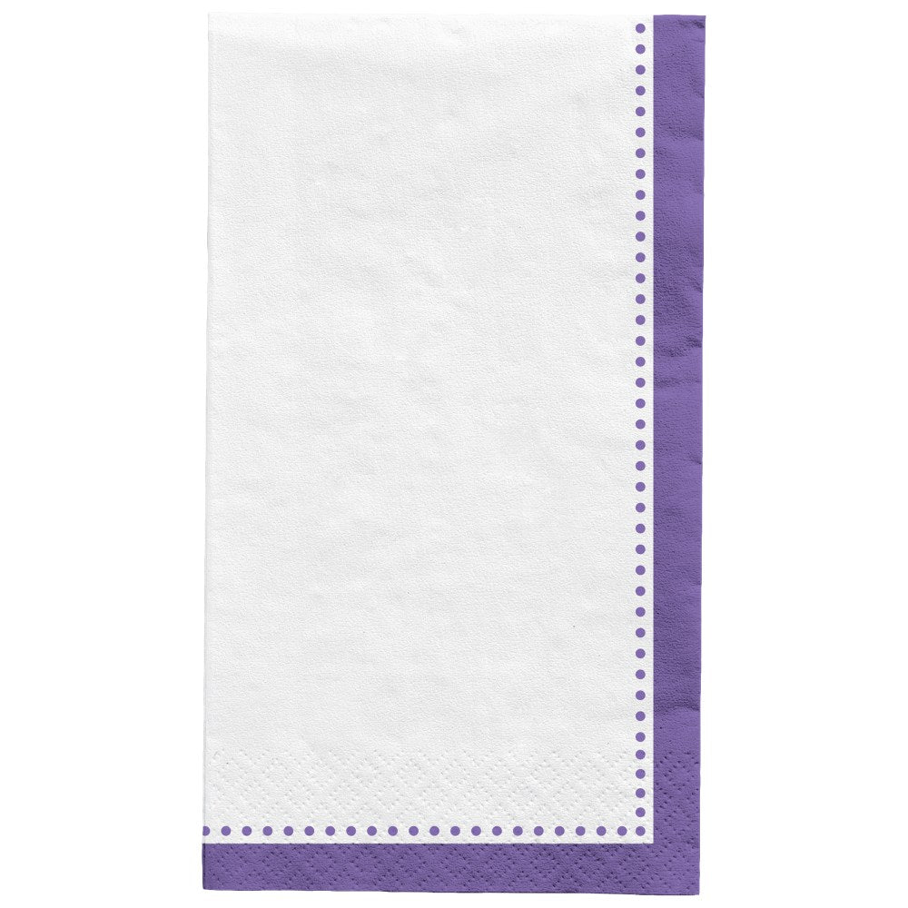 Amscan Premium Buffet Napkins, 7-3/4in x 4-1/2in, New Purple