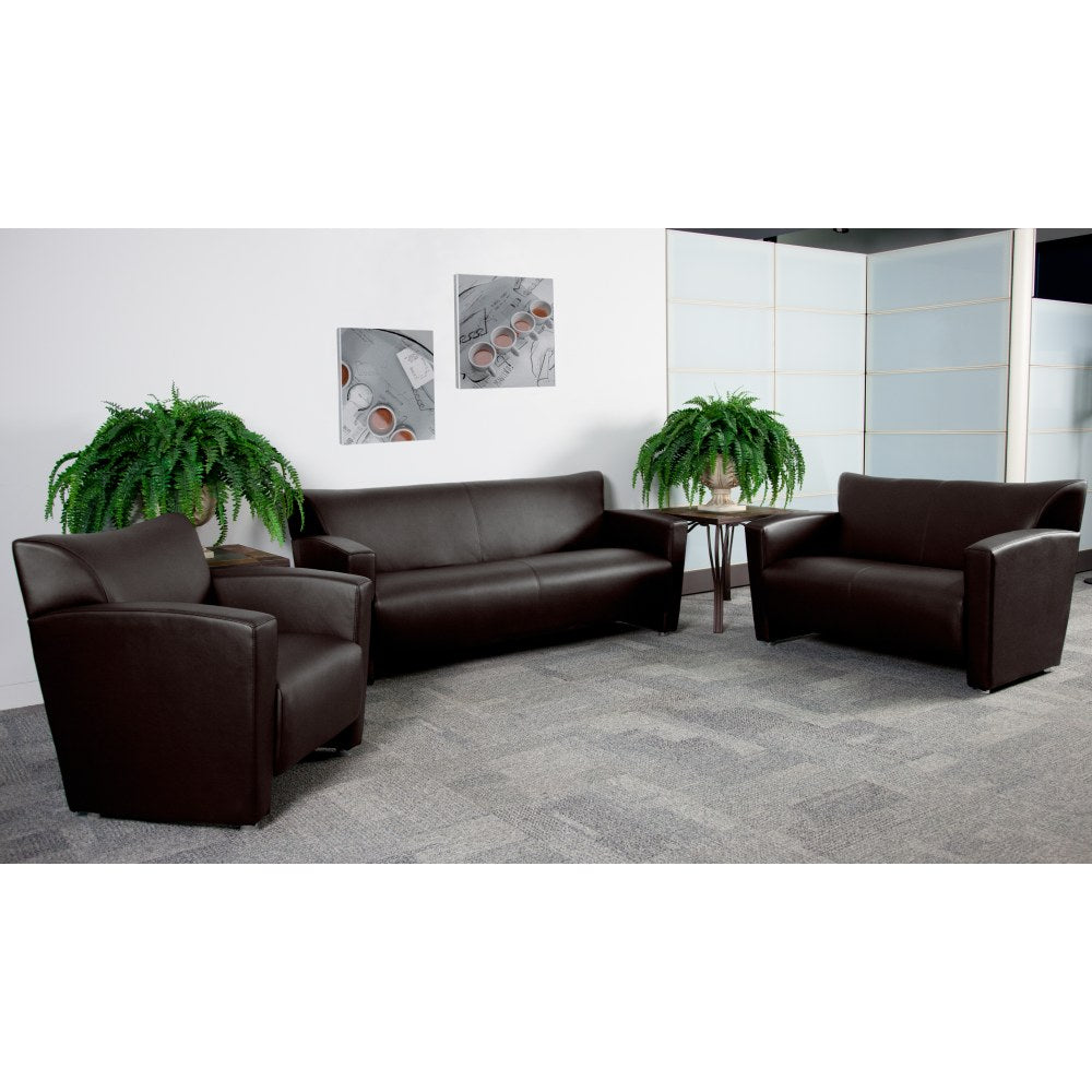 Flash Furniture Hercules Majesty LeatherSoft Faux Leather Chair, Brown