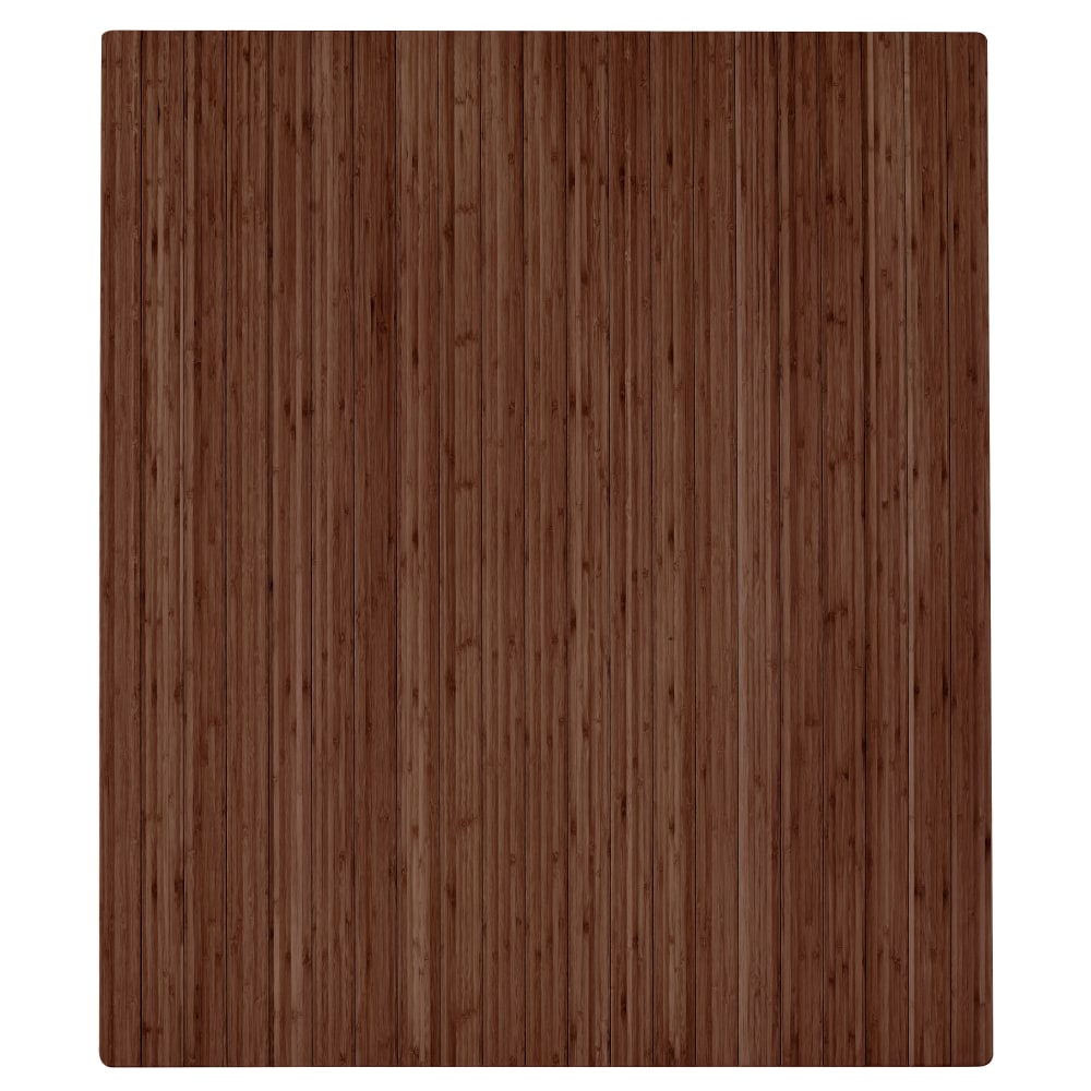 Anji Mountain Roll-Up Chair Mat, Rectangular, 42in x 48in, Walnut