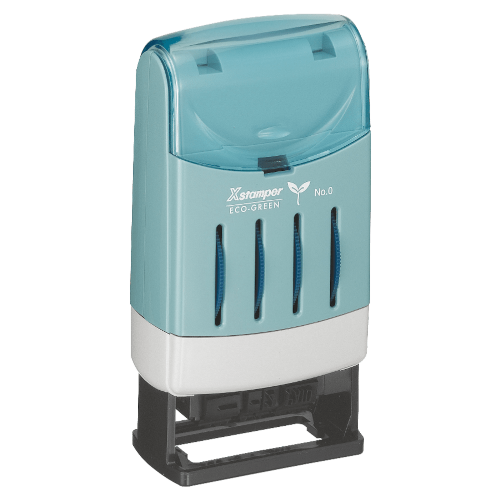 Xstamper VersaDater Large Type Date Stamp - Date Stamp - "FAXED, PAID, REC-d" - Blue - Recycled - 1 Each