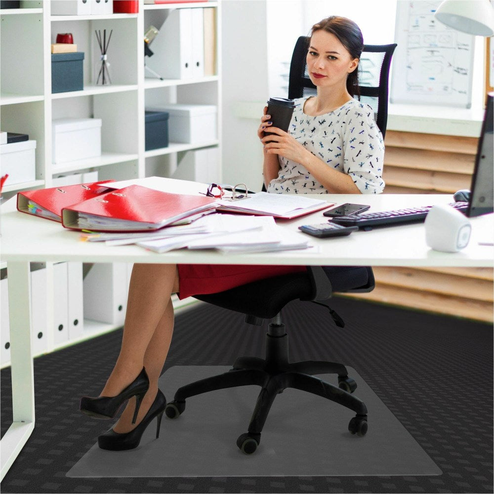 Floortex Advantagemat Plus APET Rectangular for Low/Standard Pile Carpets - 45in x 53in - Chair - 53in Length x 45in Width x 0.087in Depth x 0.375in Thickness - Rectangular - Amorphous Polyethylene Terephthalate (APET) - Clear - 1Each - TAA Compliant