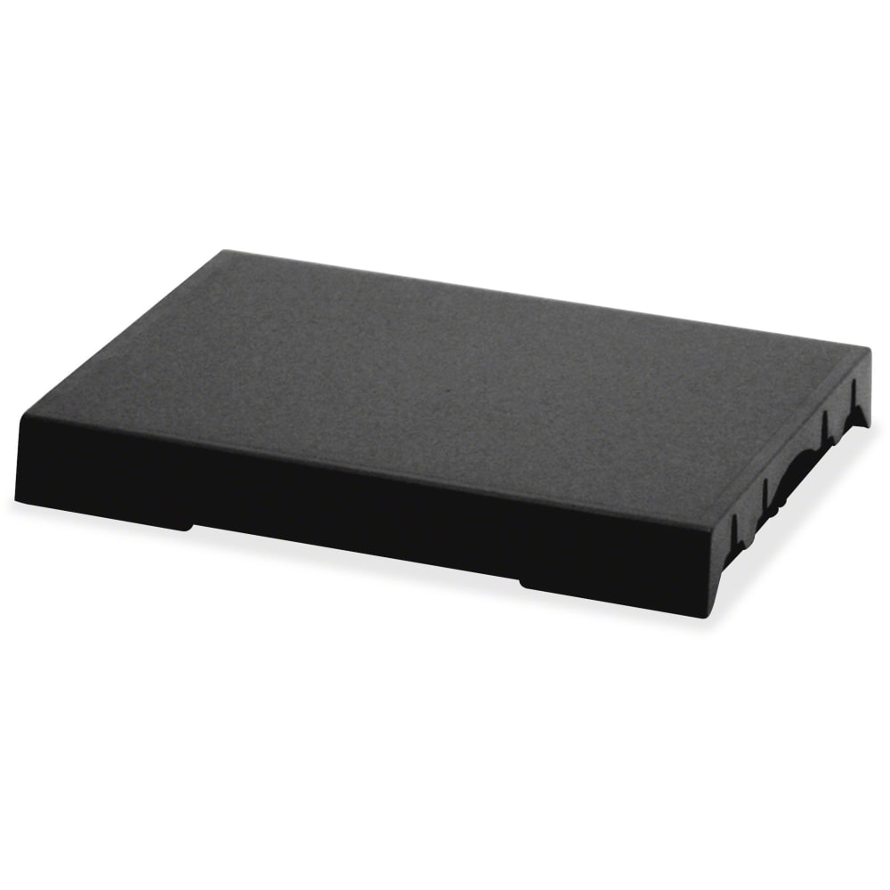 Trodat 4729 Dater Replacement Pad - 1 Each - 1.6in Width x 2in Length - Black Ink - Plastic