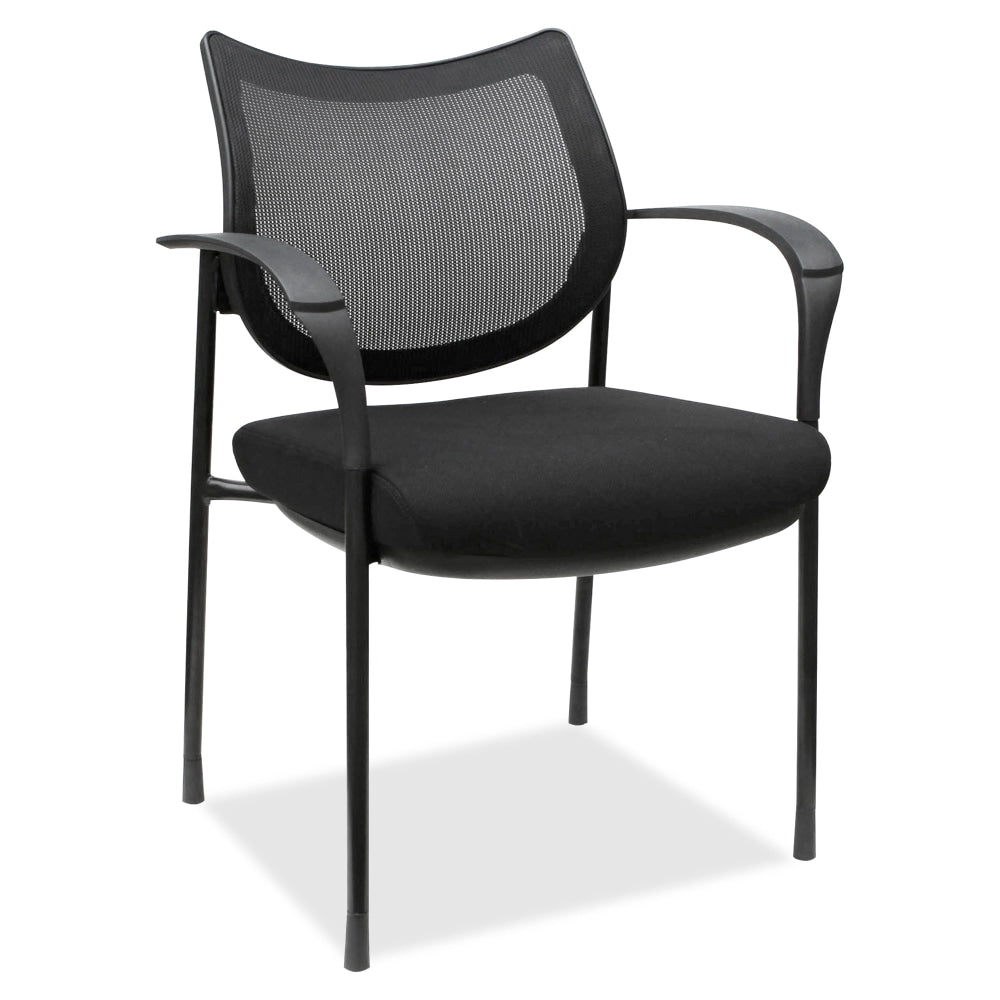 Lorell Mesh/Fabric Guest Chair, Black