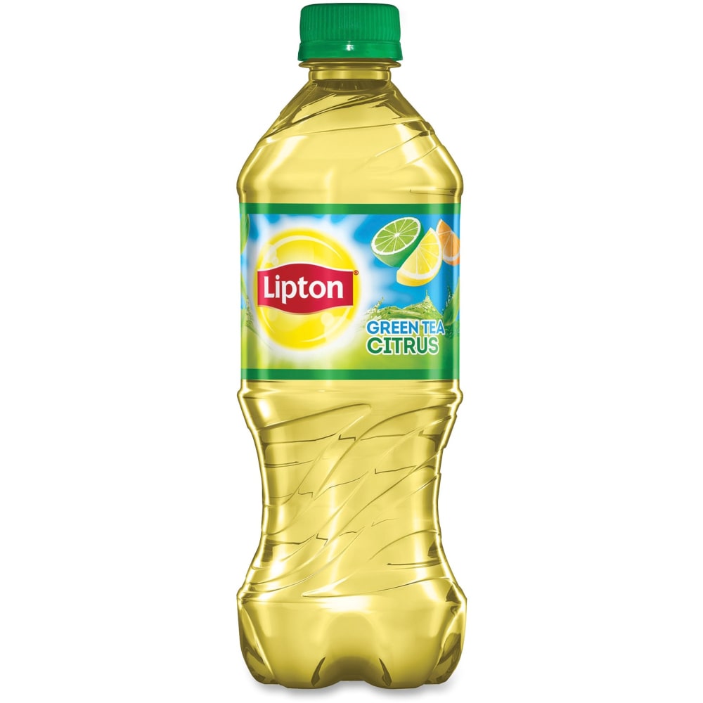 Lipton Citrus Green Tea, 20 Oz, Carton Of 24