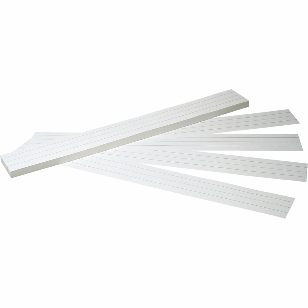 Pacon Sentence Strips, 3in x 24in, White Tagboard, Pack Of 100