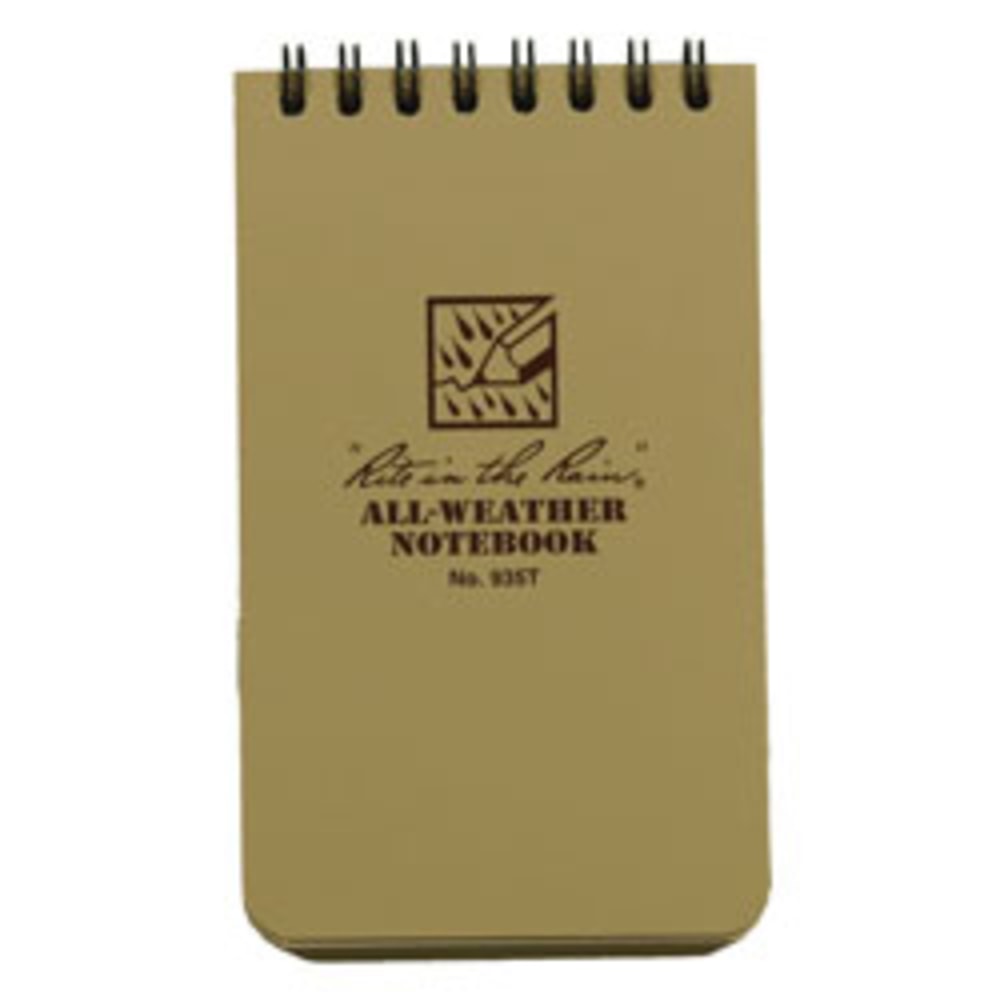 Rite in the Rain Tactical Pocket Notebook, 3in x 5in, Tan