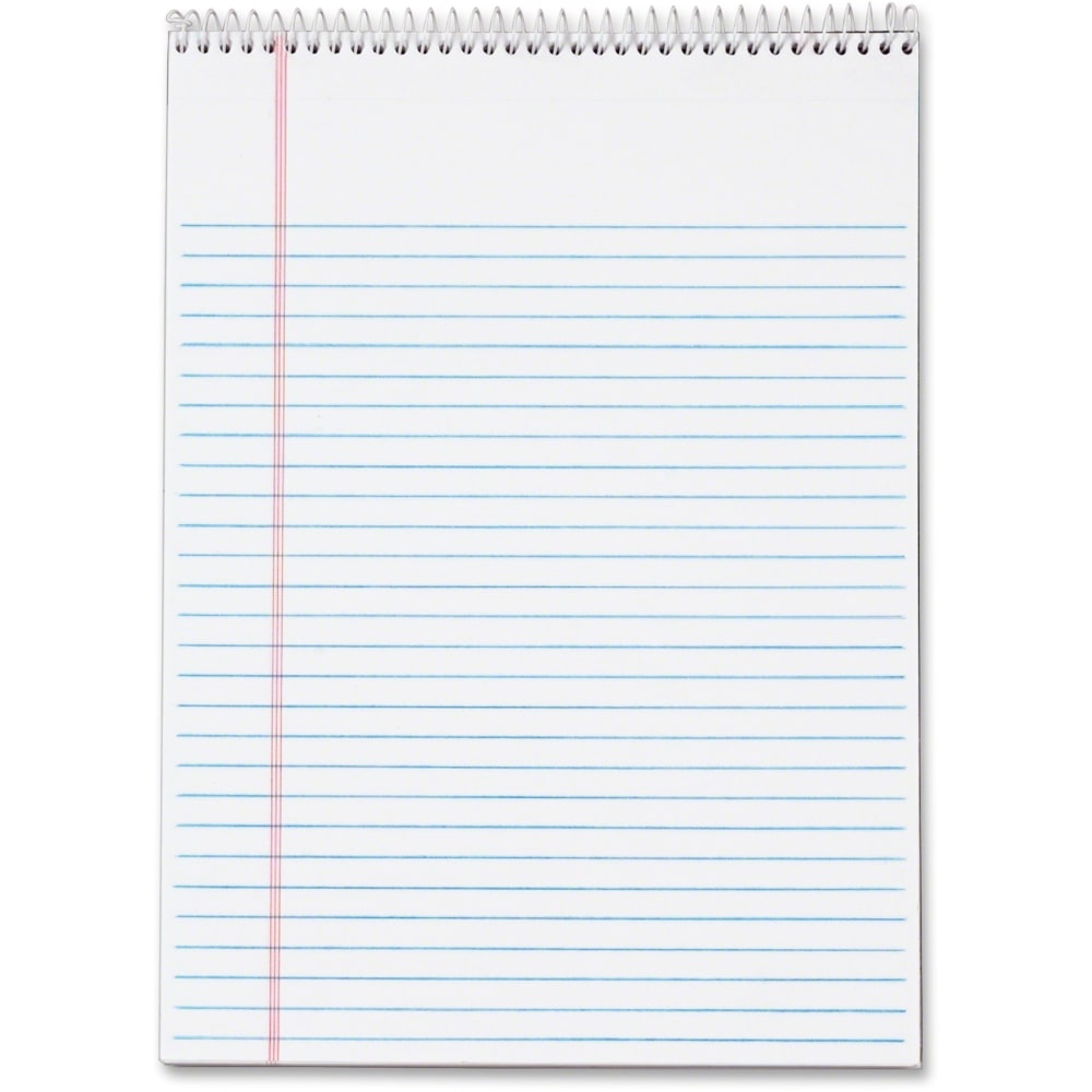 TOPS Docket Wirebound Legal Writing Pads - Letter - 70 Sheets - Wire Bound - 0.34in Ruled - 16 lb Basis Weight - 8 1/2in x 11in - 11in x 8.5in - White Paper - Perforated, Hard Cover, Stiff-back, Spiral Lock - 3 / Pack