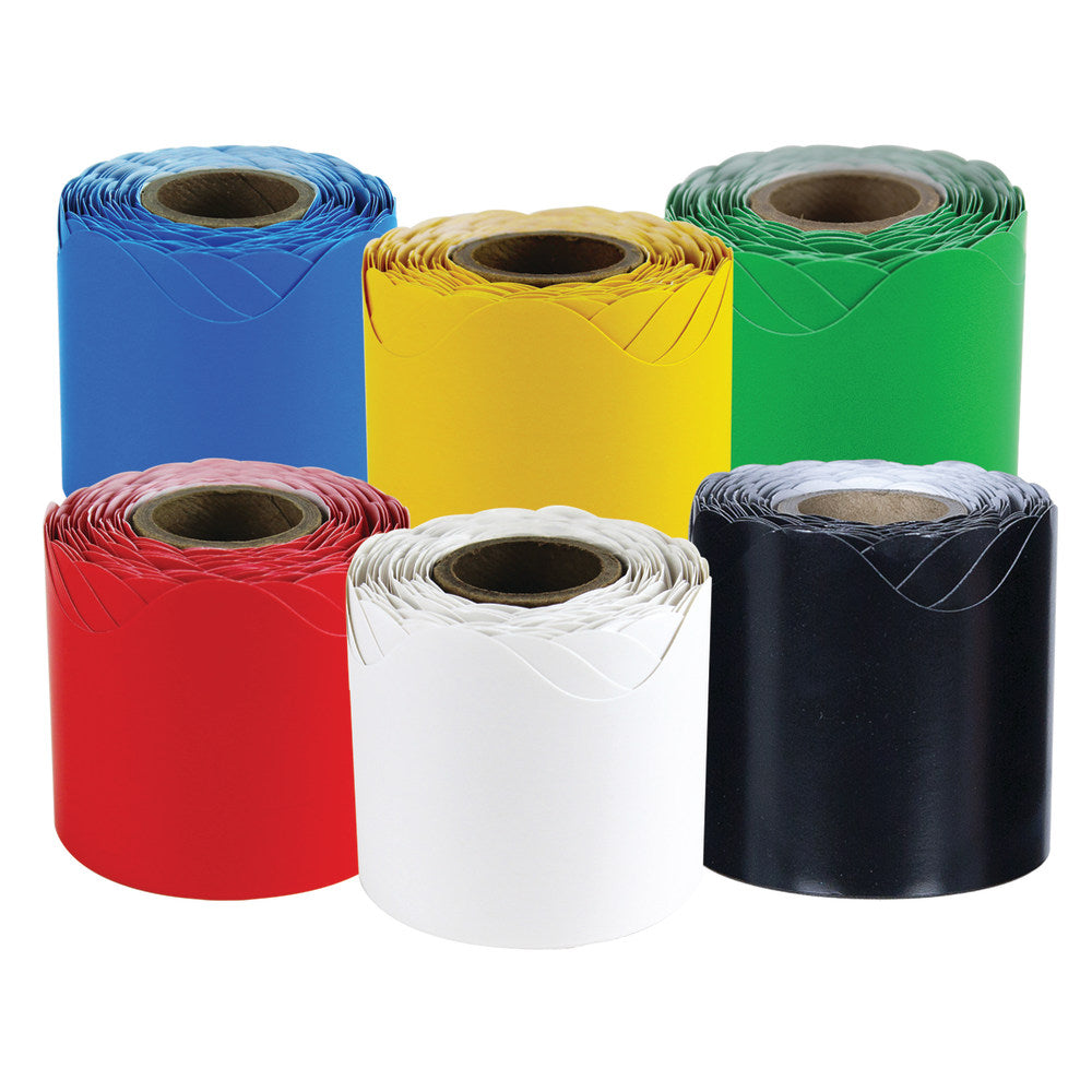 Carson-Dellosa Rolled Border Primary Color Set, 2 1/4in x 36ft, Multicolor