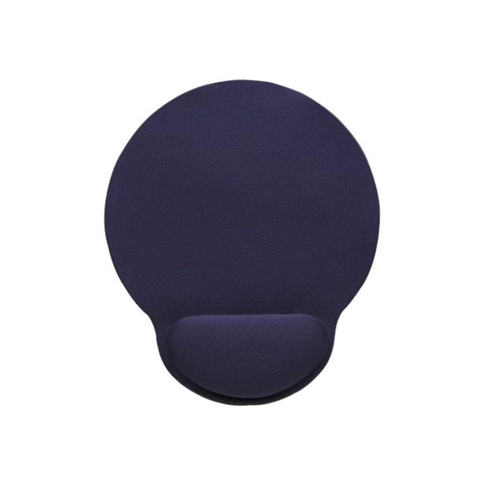 Manhattan Round Mouse Pad With Wrist Rest, 8inH x 9-1/2inW x 3/16inD, Blue