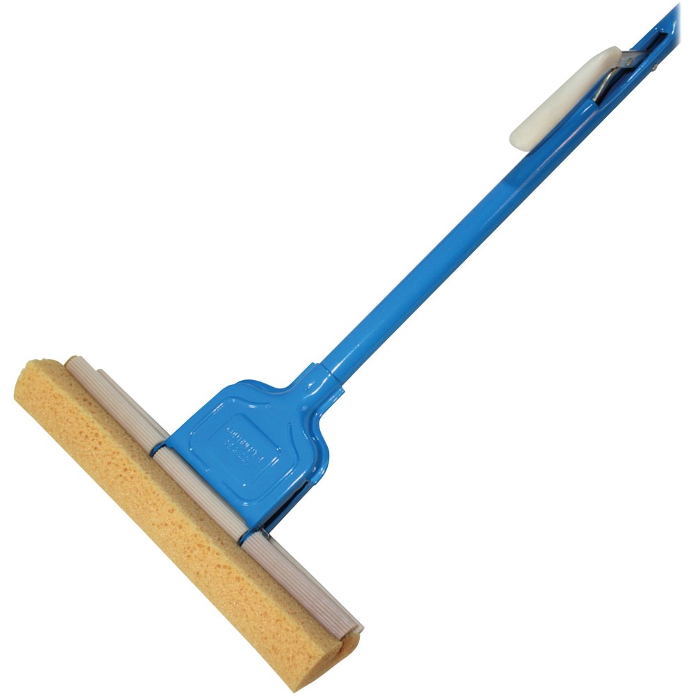 Genuine Joe Roller Sponge Mop - 12in Head - Absorbent, Durable, Sturdy - 1 Each - Blue