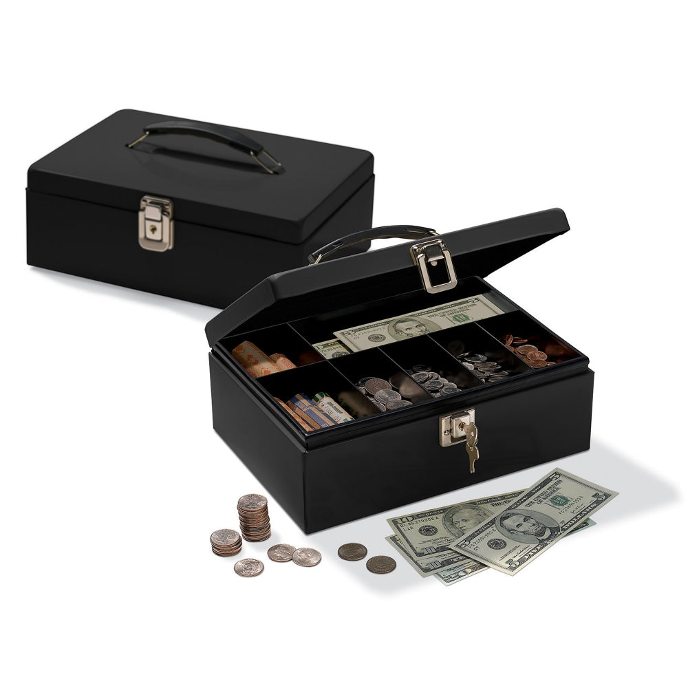 Office Depot Brand Cash Box With Locking Hatch, 3 7/8inH x 11inW x 7 5/8inD