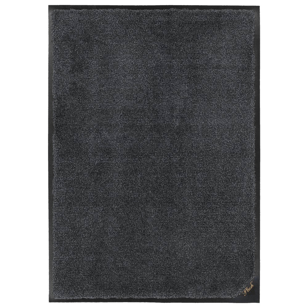 M+A Matting Plush Floor Mat, 3ft x 10ft, Midnight Gray