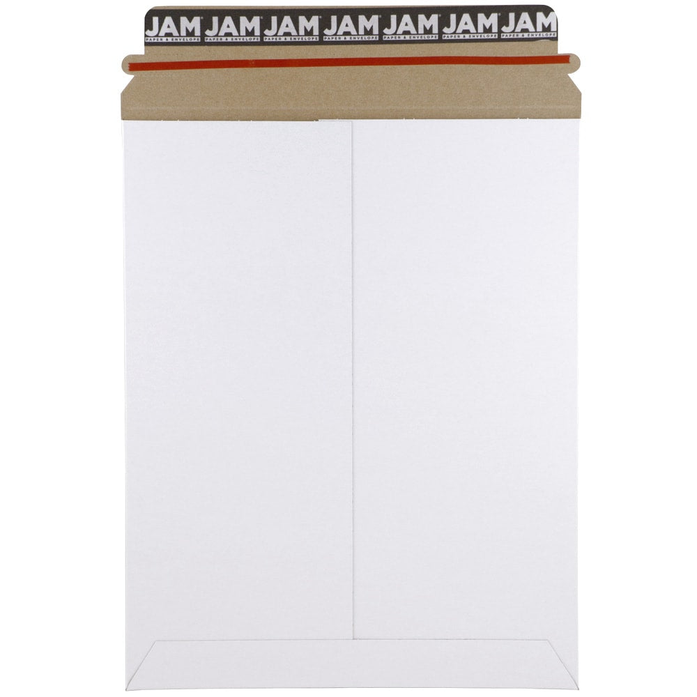 JAM Paper Photo Mailer Envelopes, 9-3/4in x 12-1/4in, White, Pack Of 6 Envelopes