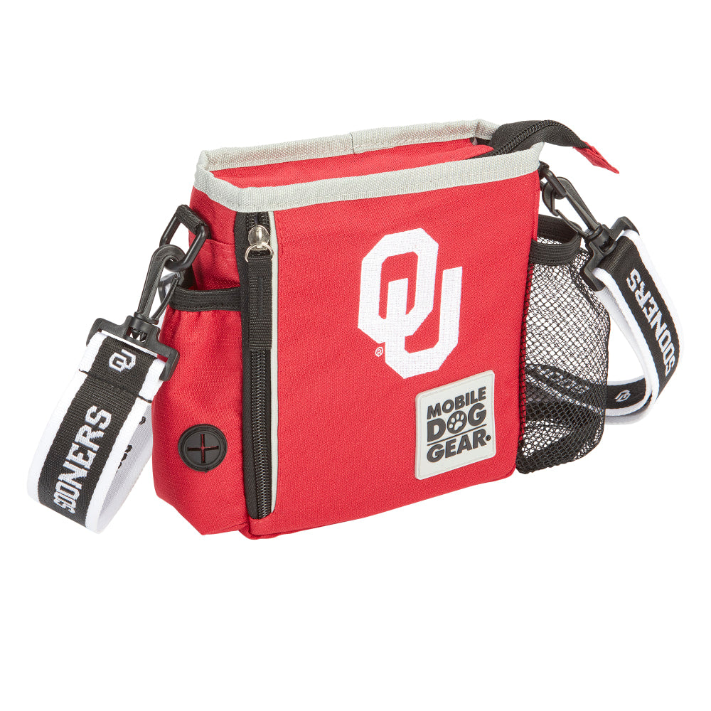 Overland Mobile Dog Gear NCAA Walking Bag, 7-1/2inH x 2inW x 7-1/2inD, Oklahoma Sooners
