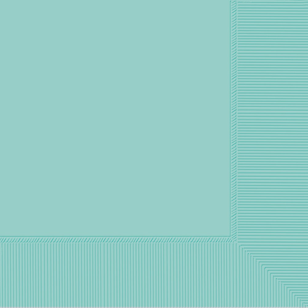 Amscan Beverage Napkins, 5in x 5in, Robins Egg Blue, 100 Napkins Per Pack, Case Of 6 Packs