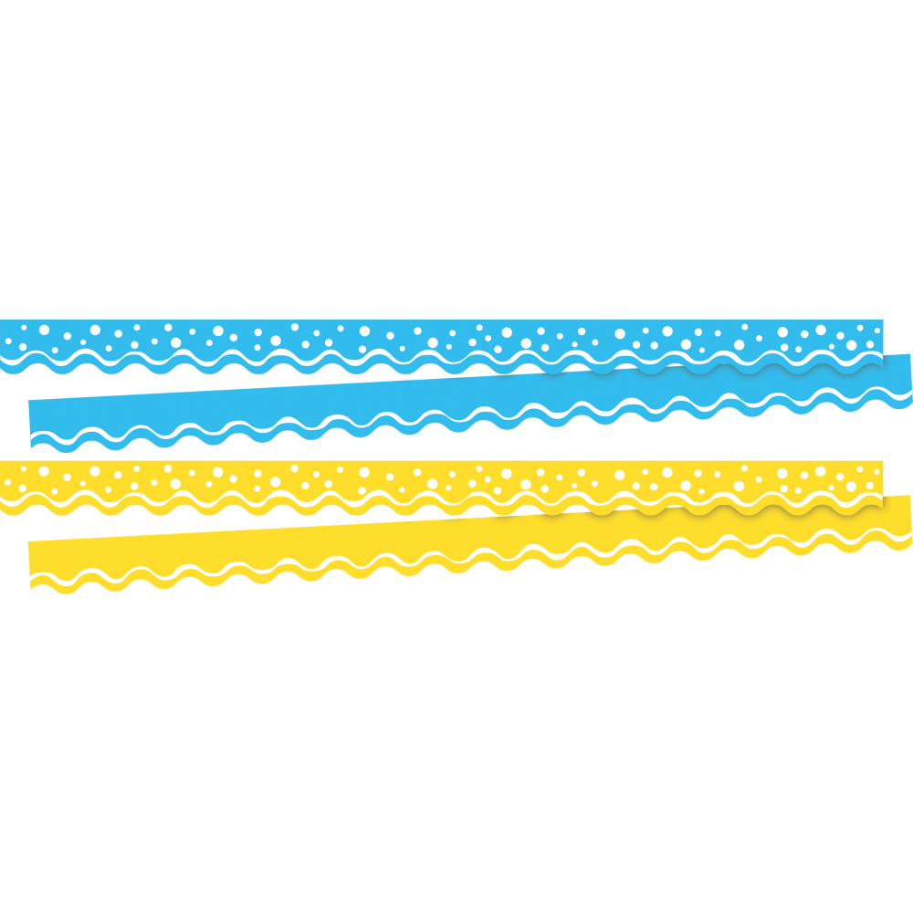 Barker Creek Double-Sided Scalloped Borders, 2-1/4in x 36in, Summer, 13 Strips Per Pack, Set Of 2 Packs