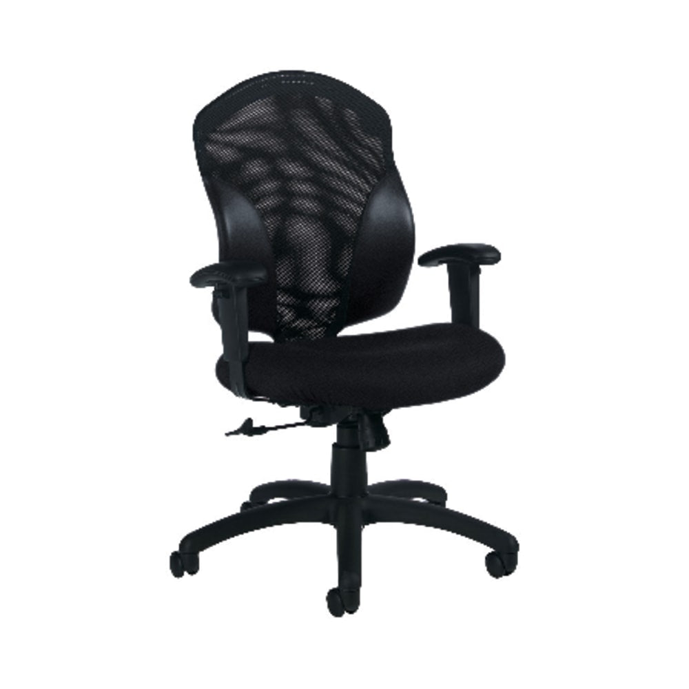 Global Tye Mid-Back Fabric Tilter Chair, 41inH x 25inW x 26inD, Black