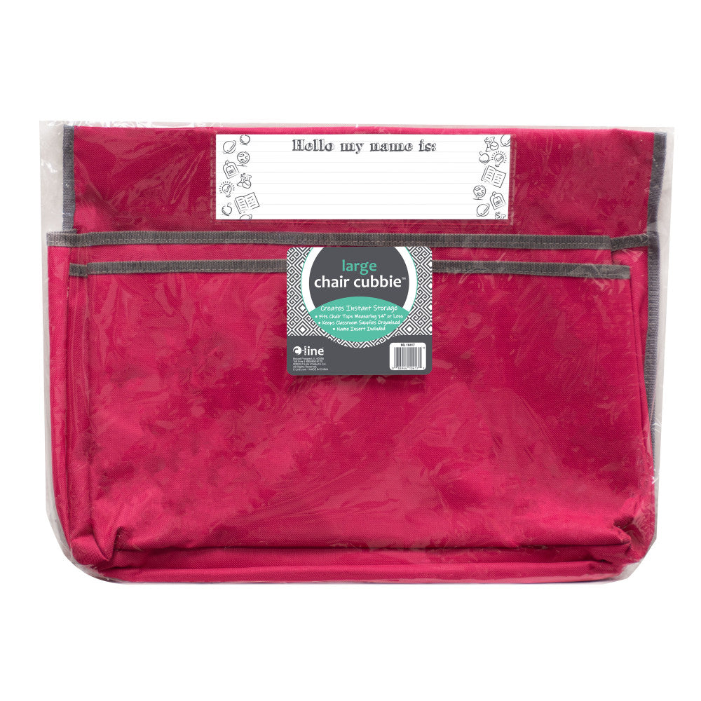 C-Line Canvas Chair Cubbie, 13-1/4inH x 18inW x 2inD, Red