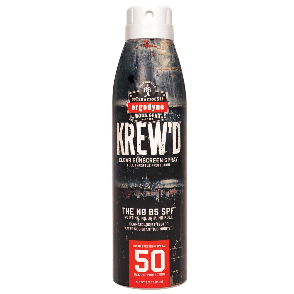 Ergodyne KREW-d 6353 SPF 50 Sunscreen Spray, 5.5 Oz
