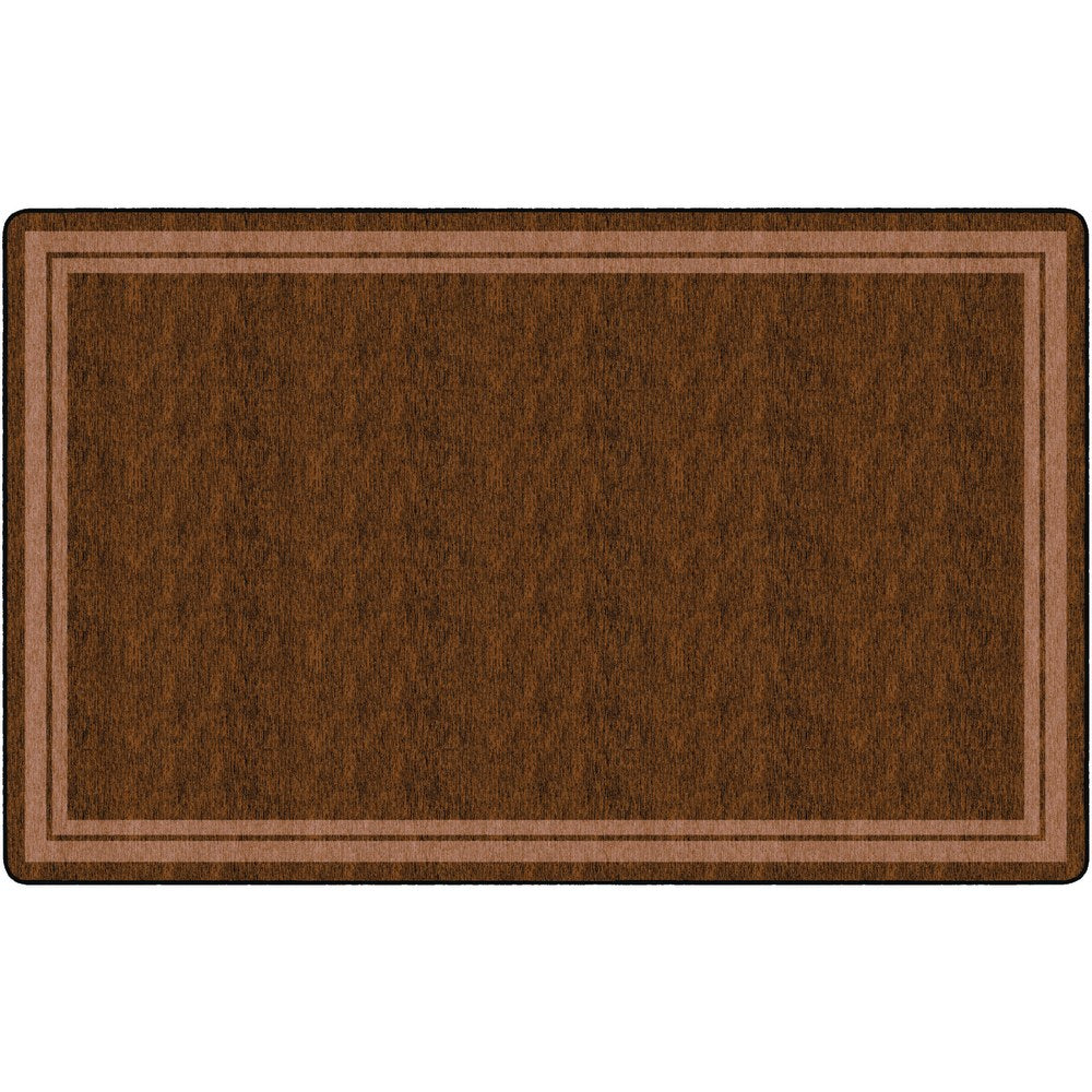 Flagship Carpets Double-Border Rectangular Rug, 90in x 144in, Chocolate