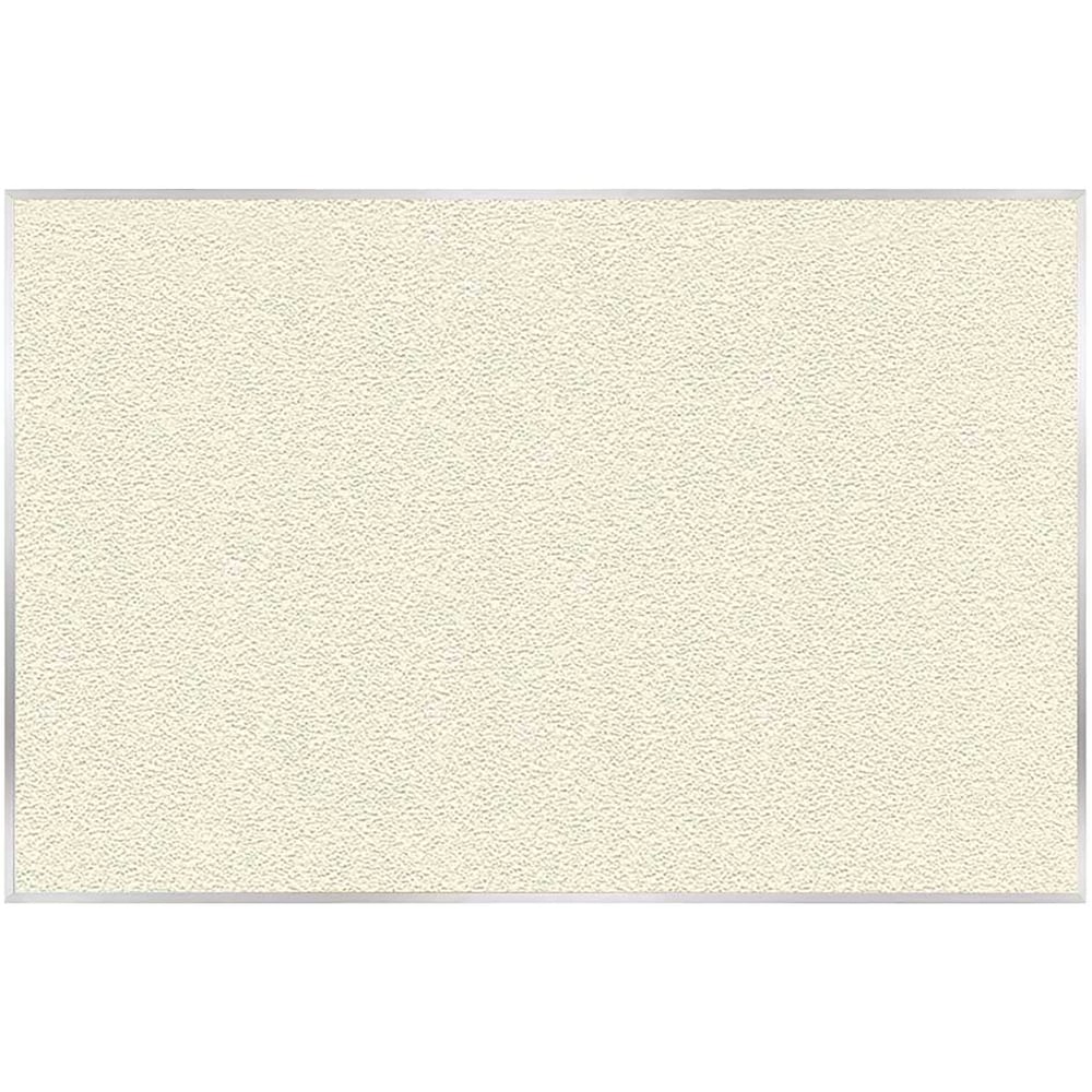 Ghent Vinyl Bulletin Board, Aluminum Frame, 48inH x 72inW, Ivory