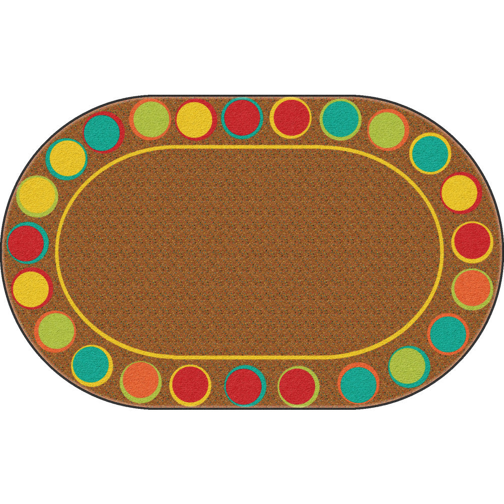 Flagship Carpets Sitting Spots Rug, 7ft 6in x 12ft, Oval, Muted