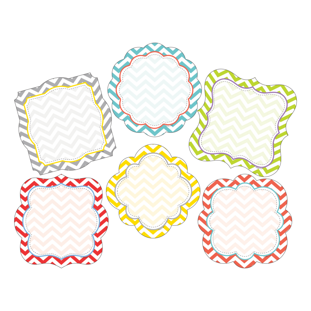 Barker Creek Accents, Double-Sided, Chevron Beautiful, Pack Of 72