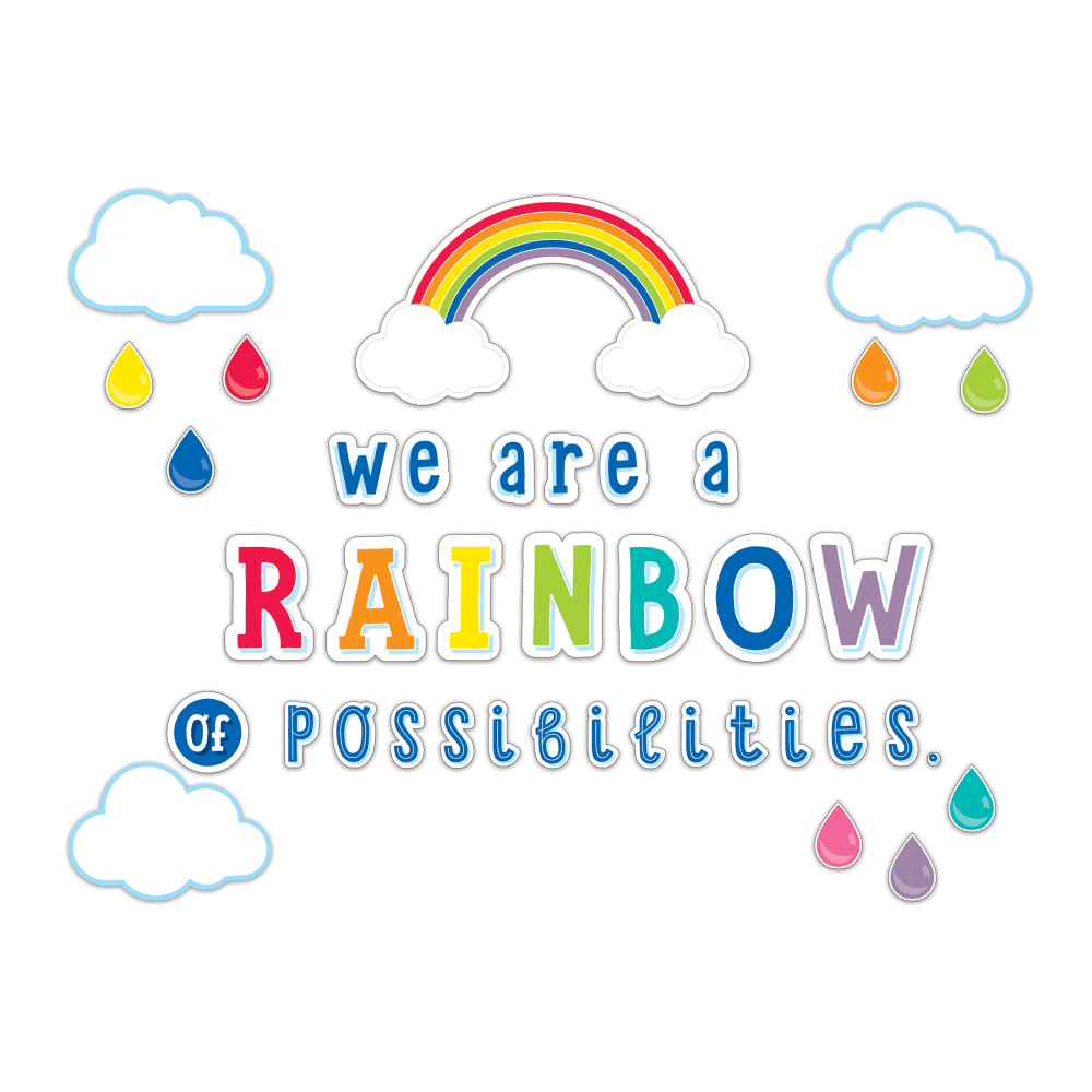 Schoolgirl Style Hello Sunshine We Are A Rainbow Of Possibilities Bulletin Board Set