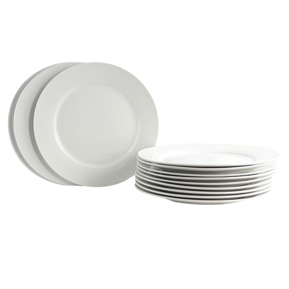 Gibson Home Noble Court 12-Piece Dinnerware Set, White