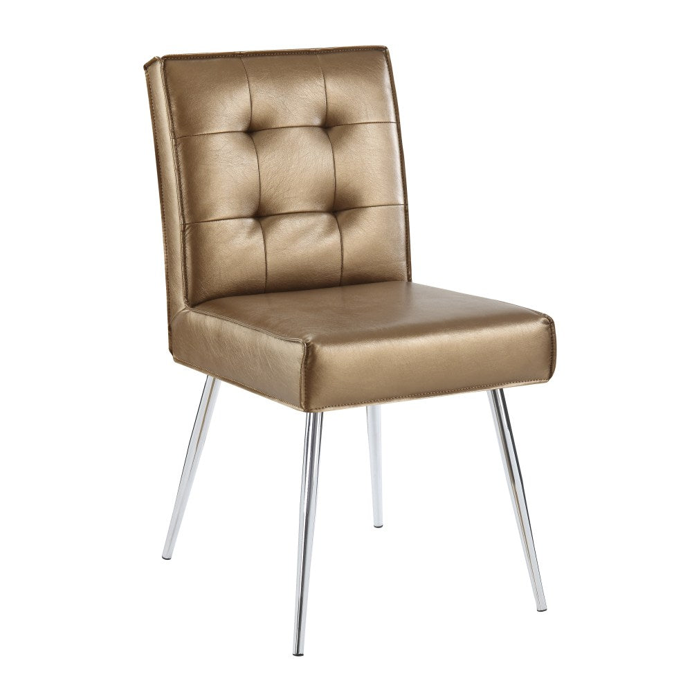 Ave Six Amity Tufted Dining Chair, Sizzle Copper/Silver