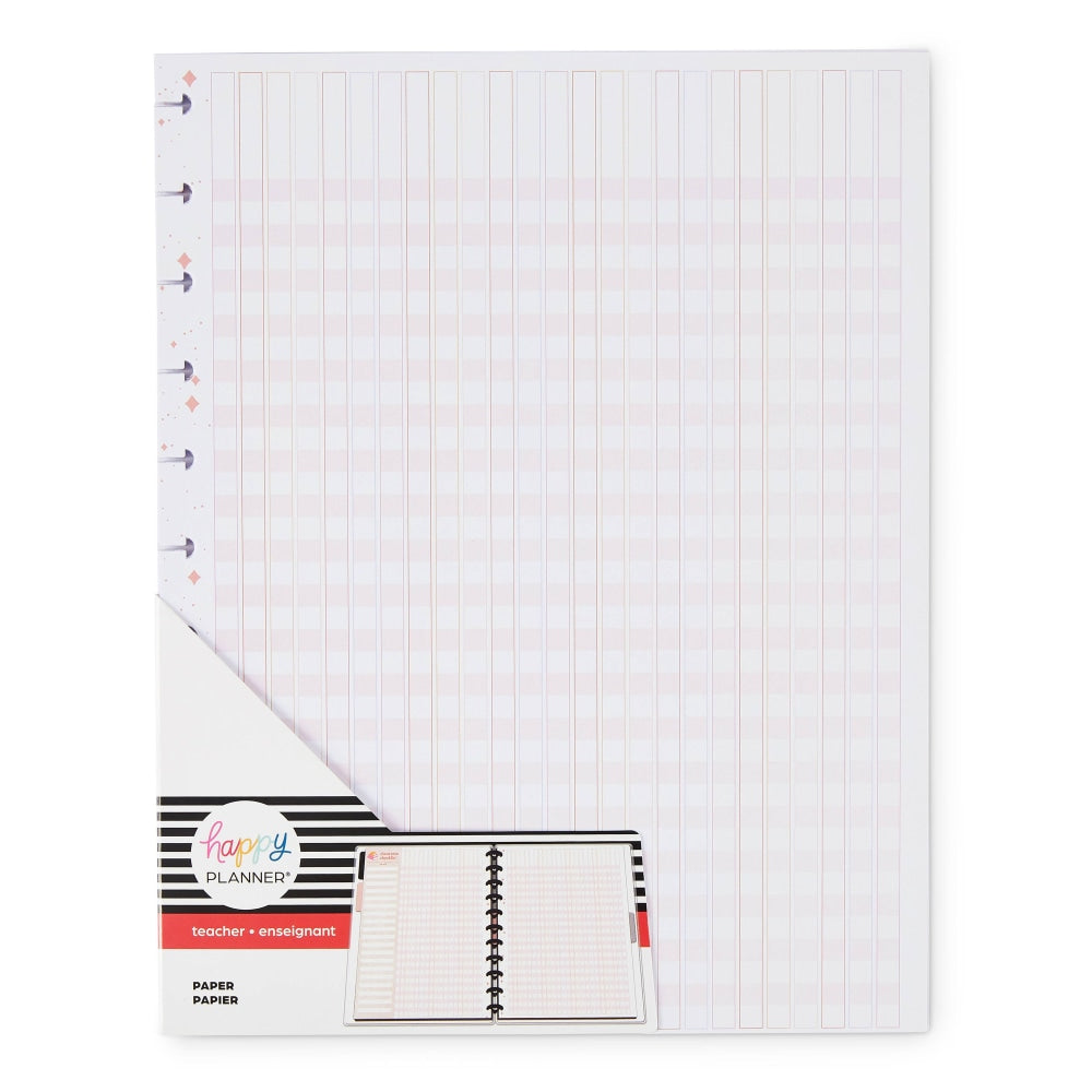 Happy Planner Big Filler Paper, 8-1/2in x 11in, 40 Sheets, Feeling Groovy Checklist