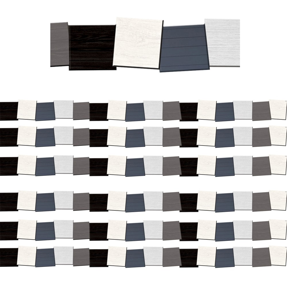 Teacher Created Resources Die-Cut Border Trim, Modern Farmhouse Block, 35' Per Pack, Set Of 6 Packs