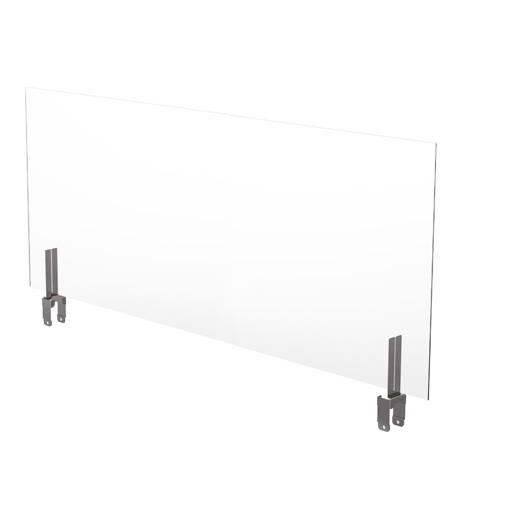 MARVEL Panel Extension PPE Shield With Antimicrobial Protection, 25-1/2in x 60in, Silver/Clear