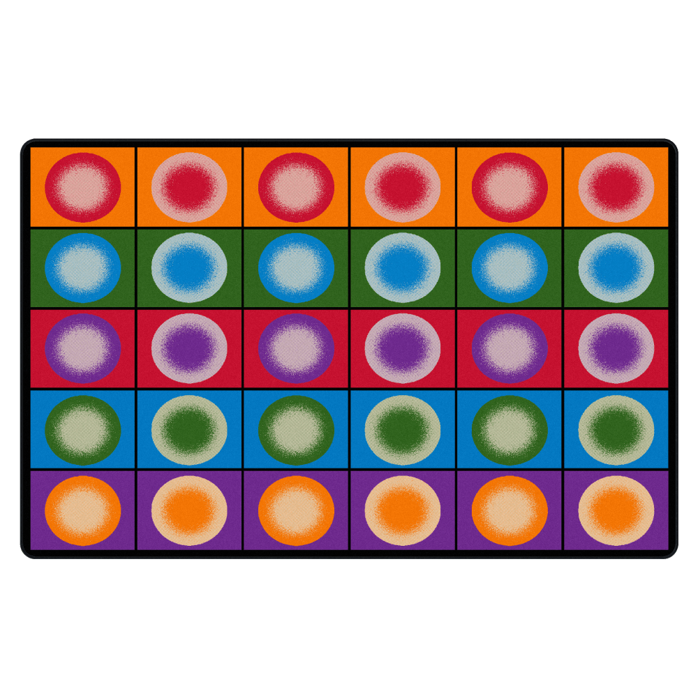 Flagship Carpets Printed Rug, 7ft6inH x 12ftW, Dot Spots