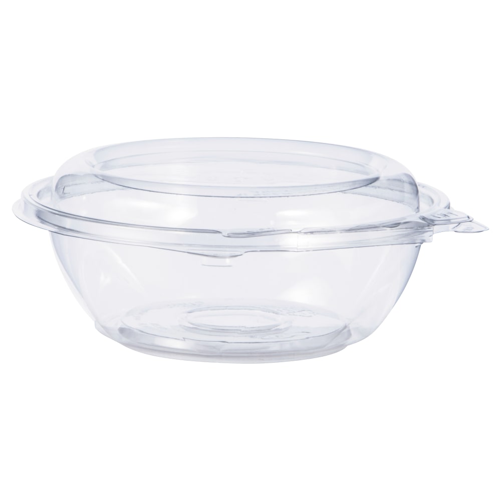 Dart SafeSeal Tamper-Resistant/Tamper-Evident Bowls, 2 1/8inH x 5 1/2inW x 5 1/2inD, 0.25 Qt, Clear, Pack Of 240 Bowls