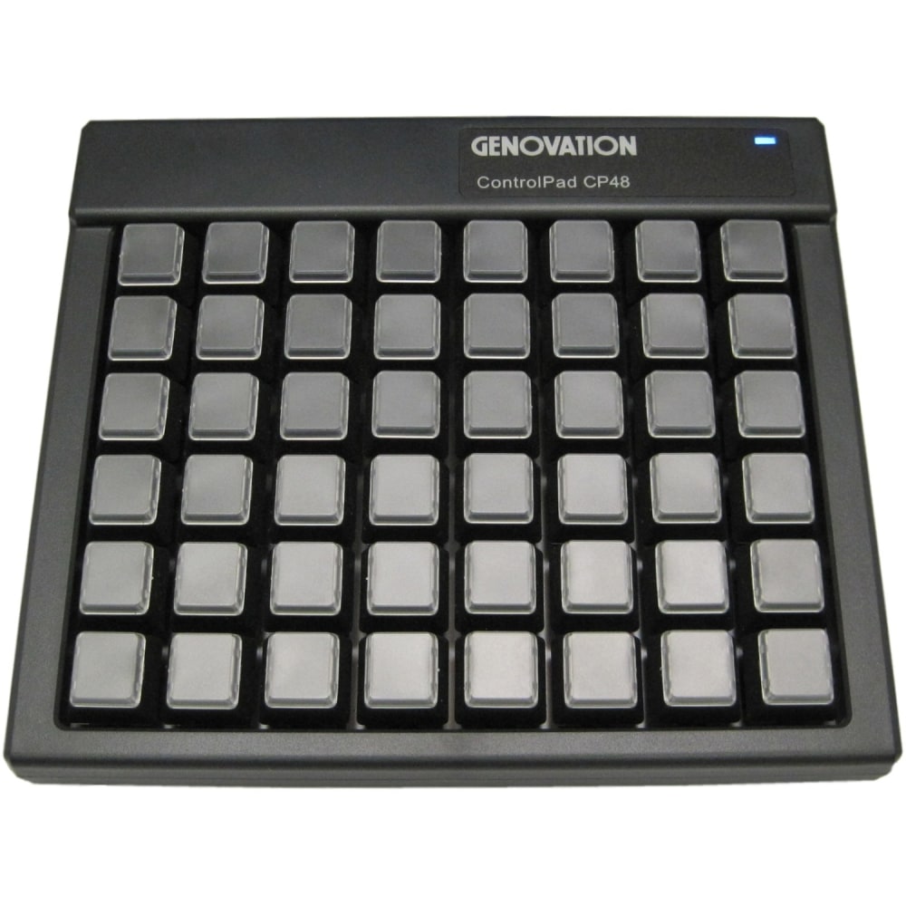 Genovation ControlPad CP48 USB HID - Cable Connectivity - USB Interface - 48 Key - Mechanical Keyswitch - Black