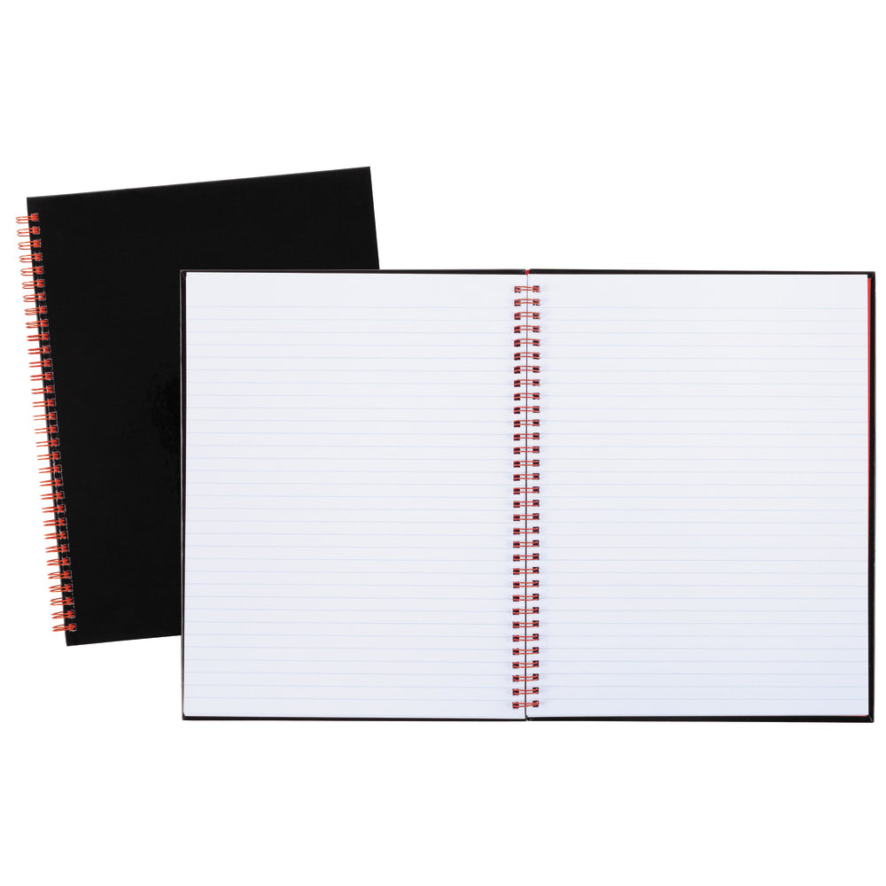Black n Red Business Notebook, 8 1/2in x 11in, 1 Subject, Legal Ruled, 70 Sheets, Black/Red