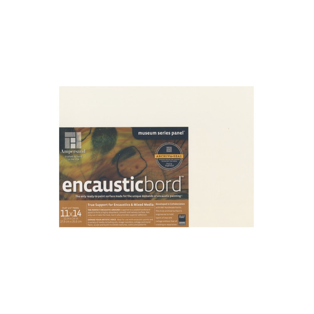 Ampersand Encausticbord, 11in x 14in, 1/4in, White, Pack Of 2