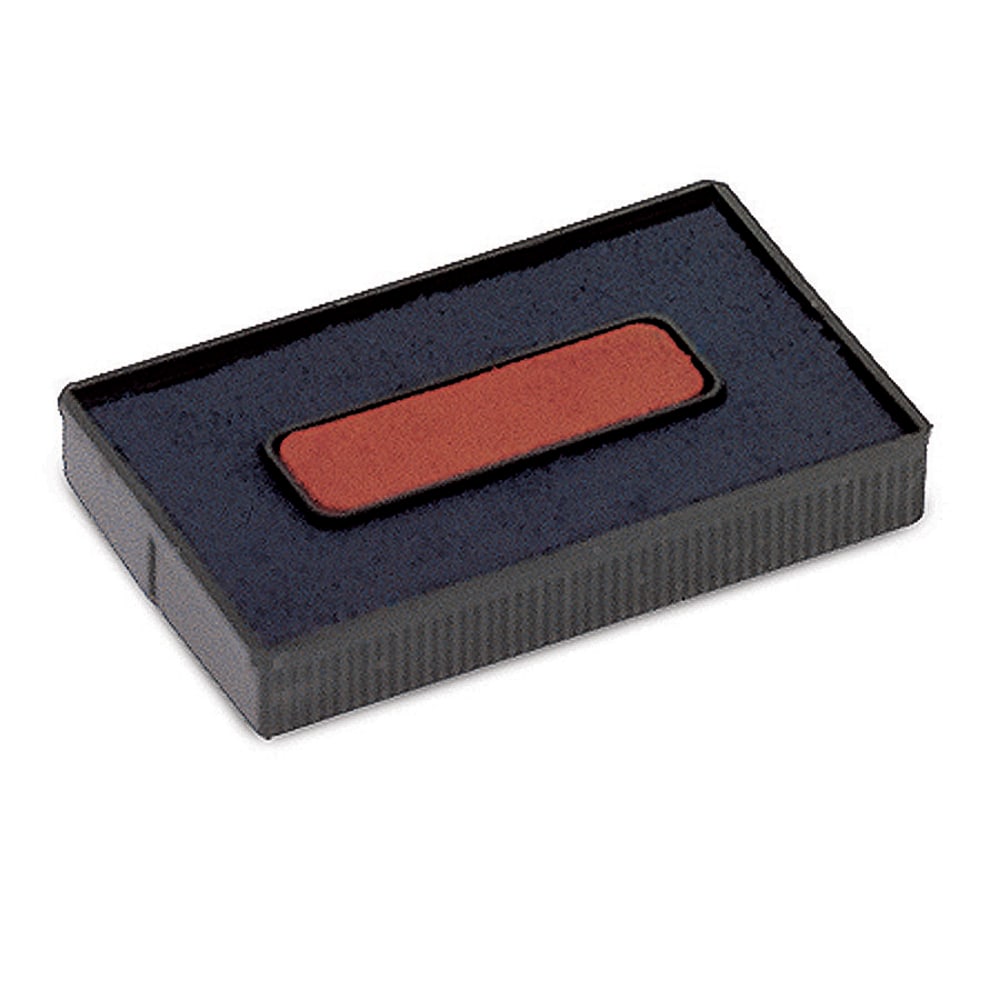 Office Depot Brand 2-Color Replacement Stamp Pad, Blue/Red