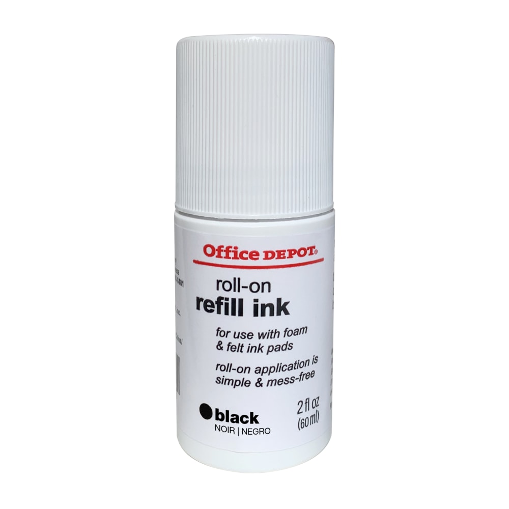 Office Depot Brand Roll On Ink, 2 Oz, Black