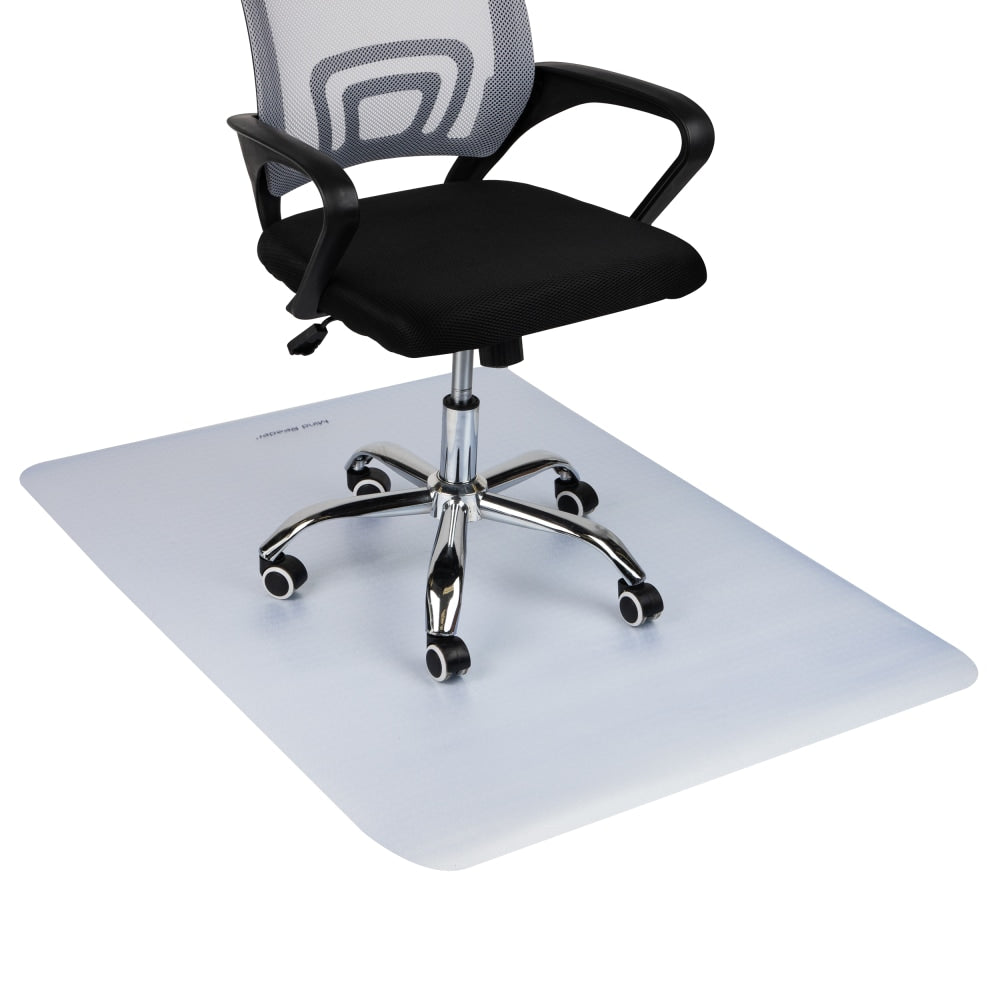 Mind Reader PVC Office Chair Mat For Hard Floor, 35-1/4inW x 47inD, Clear