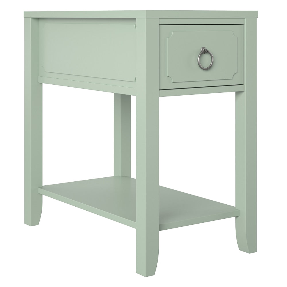 Ameriwood Home Novogratz Her Majesty Narrow Side Table, 24inH x 13-13/16inW x 23-5/8inD, Pale Green