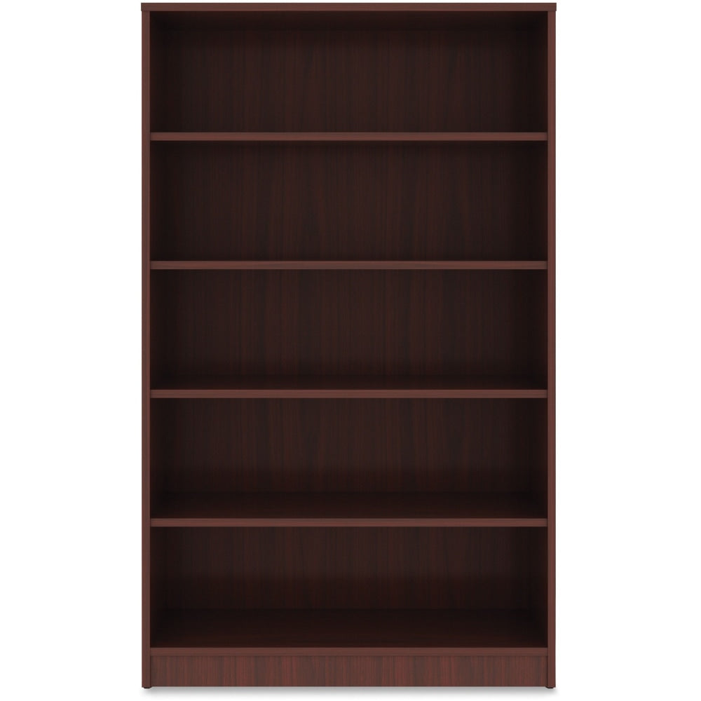 Lorell 60inH 5-Shelf Bookcase, Mahogany