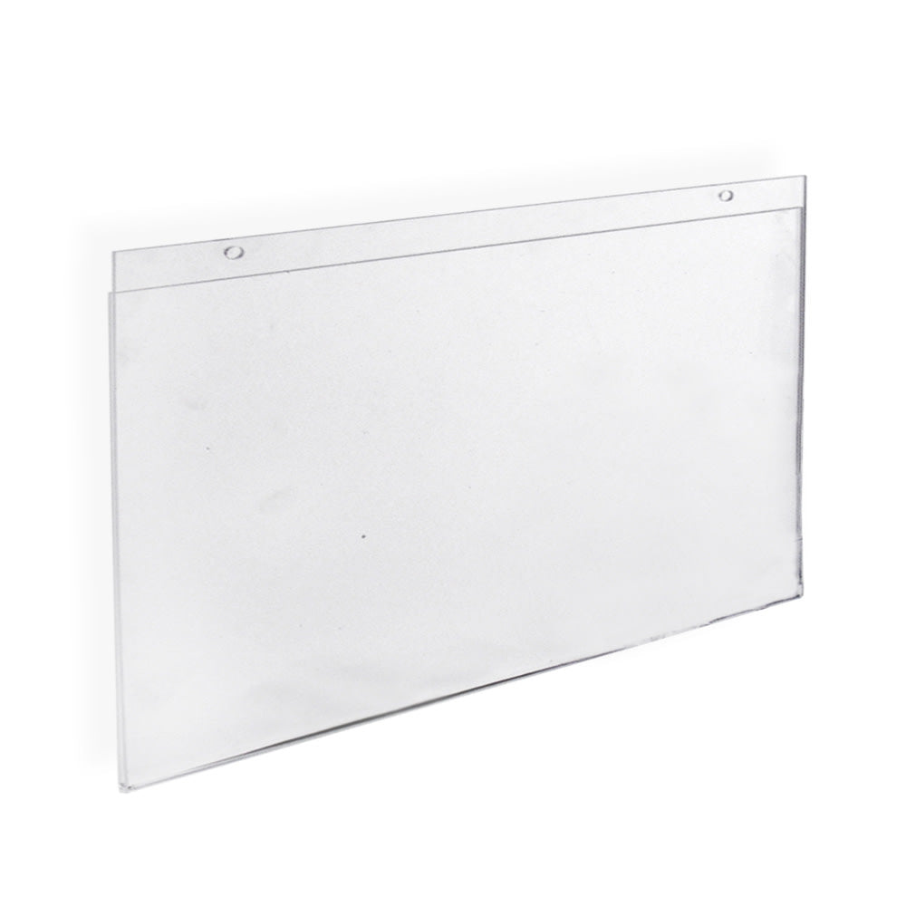 Azar Displays Wall-Mount U-Frame Acrylic Sign Holders, 11in x 17in, Clear, Pack Of 10